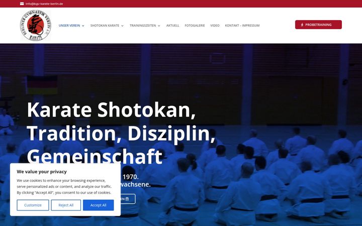 Skärmbild av bgv-karate-berlin.de