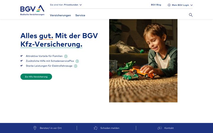 Screenshot of bgv.de
