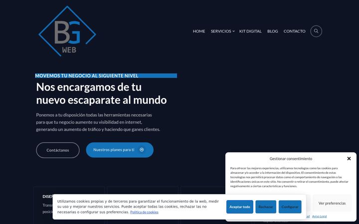 Skärmbild av bgweb.es