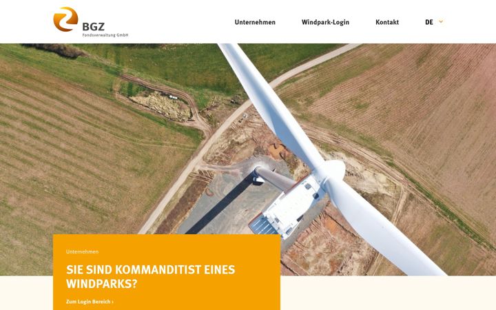 Skärmbild av bgz-gmbh.de