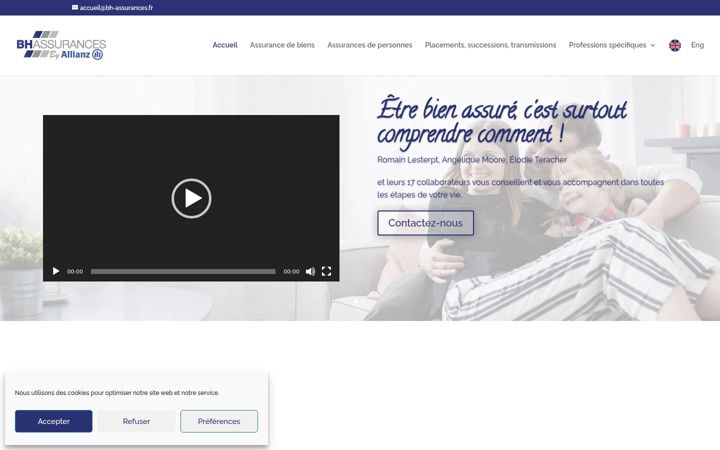 Snímek obrazovky bh-assurances.fr