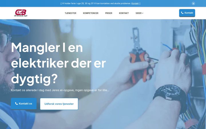 Screenshot of bh-elservice.dk