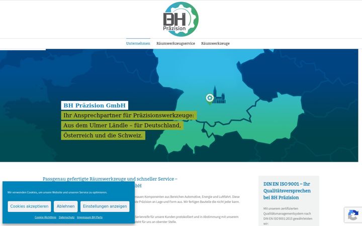 Screenshot of bh-praezisionsteile.de