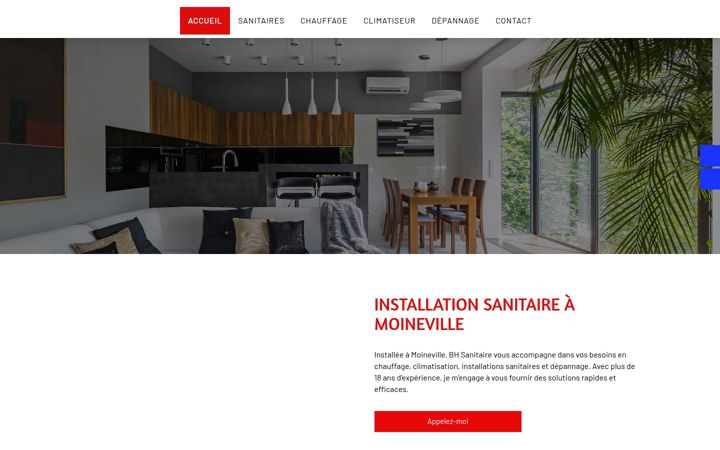Screenshot of bh-sanitaire.fr