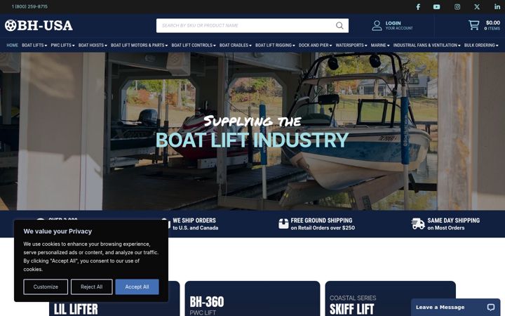 Screenshot of bh-usa.com