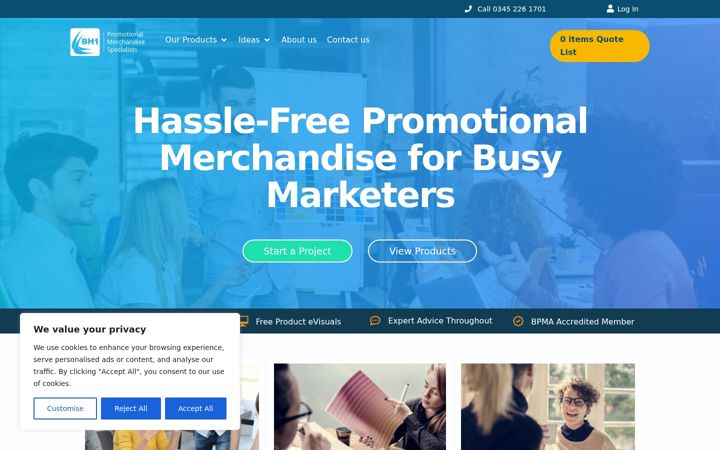 Screenshot of bh1promotions.co.uk
