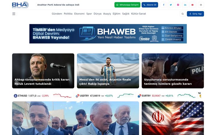 Screenshot of bha.net.tr