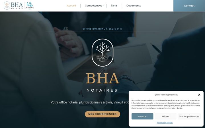 Screenshot of bha.notaires.fr