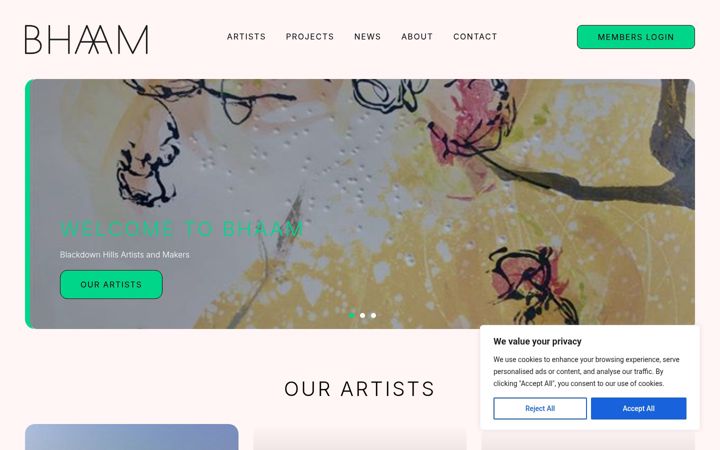Screenshot of bhaam.org.uk