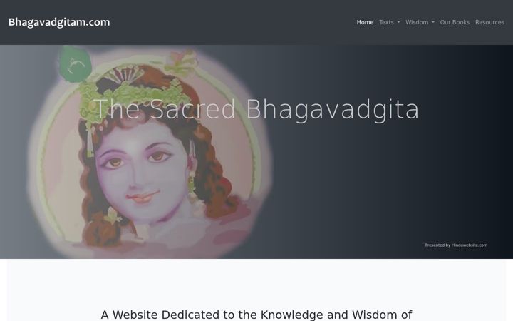 Screenshot of bhagavadgitam.com