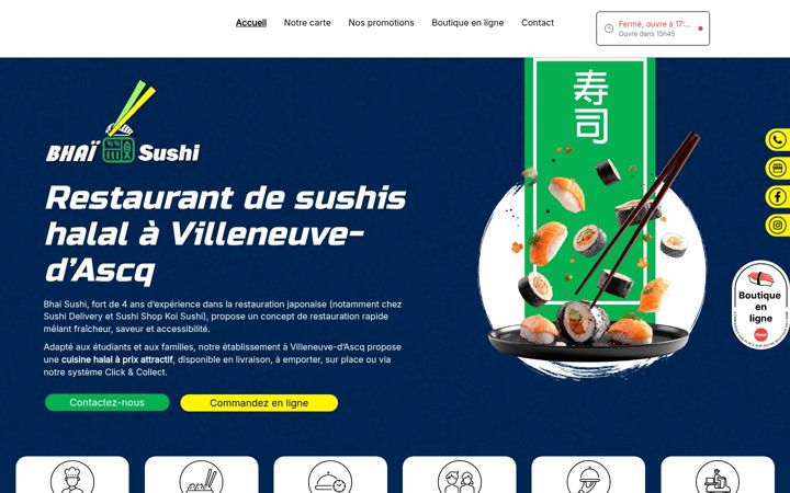 Screenshot of bhaisushi.fr
