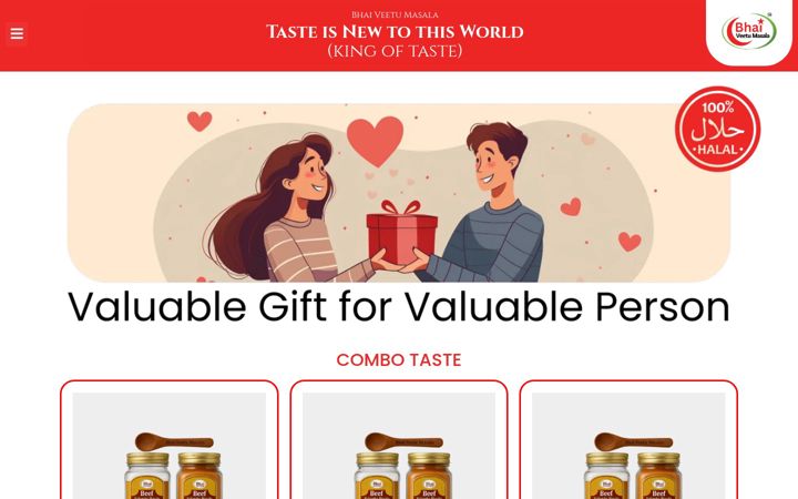 Screenshot of bhaiveetumasala.com