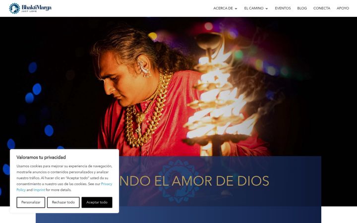 Screenshot of bhaktimarga.es