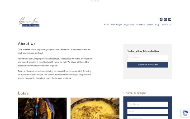 Screenshot of bhancha.com