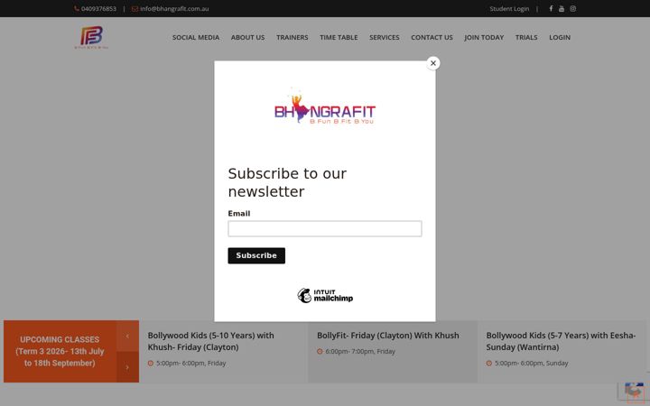 Snímek obrazovky bhangrafit.com.au