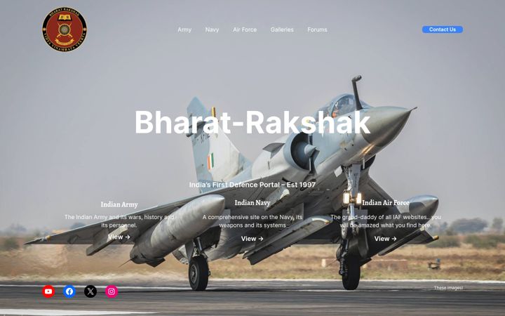 Screenshot of bharat-rakshak.com