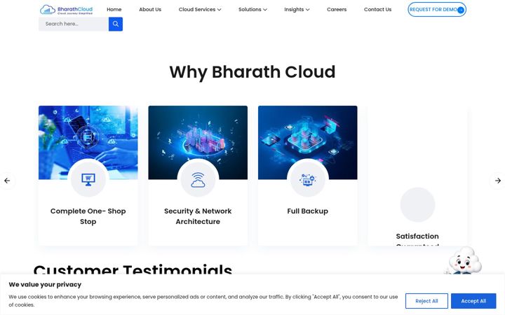 Screenshot of bharathcloud.com
