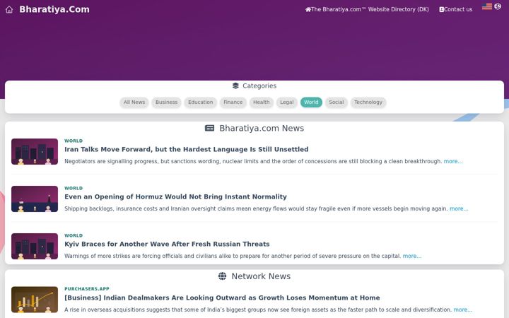 Screenshot of bharatiya.com
