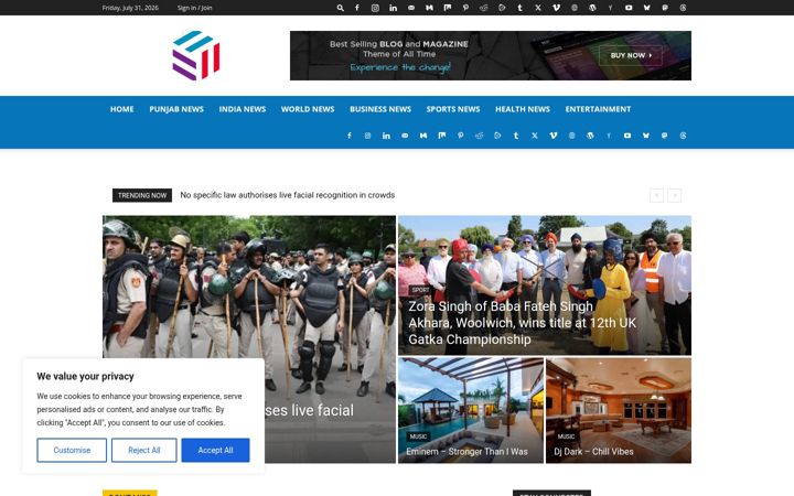 Screenshot of bharatkhabarnama.com
