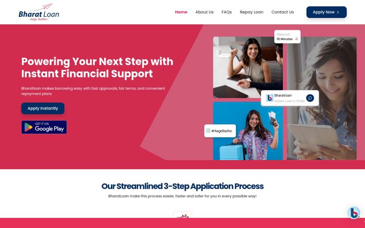 Screenshot of bharatloan.com