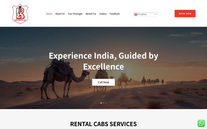 Screenshot of bharatprivatecabs.com