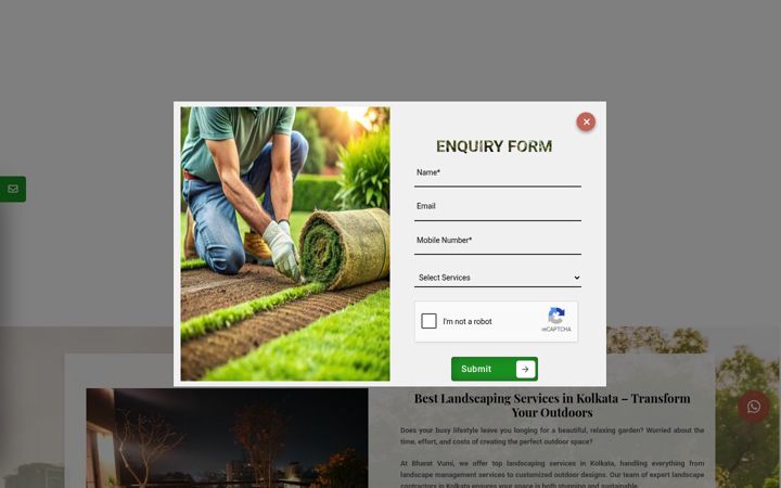 Screenshot of bharatvumi.com