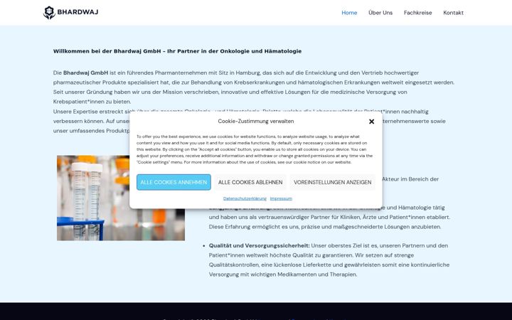Screenshot of bhardwaj.gmbh