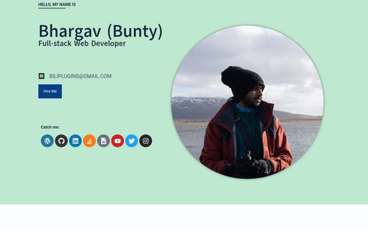 Screenshot of bhargavb.com