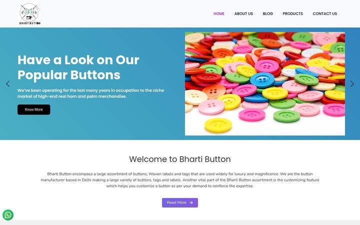 Screenshot of bhartibutton.com