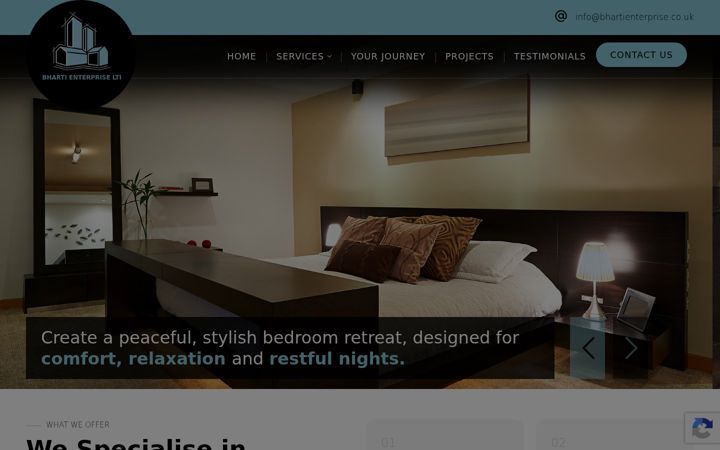Screenshot of bhartienterprise.co.uk