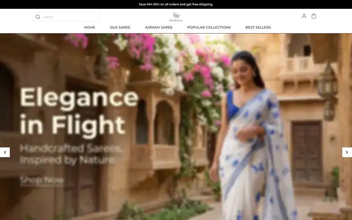 Screenshot of bhartisaree.com