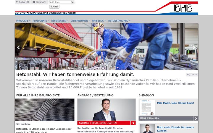 Screenshot of bhb-stahl.de