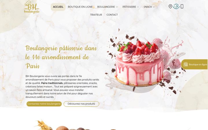 Screenshot of bhboulangerie.fr
