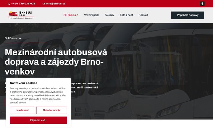 Ekraanipilt saidist bhbus.cz