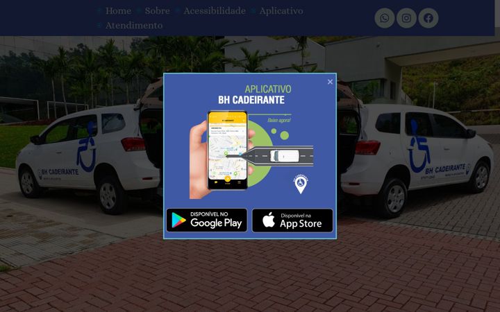 Screenshot of bhcadeirante.com.br