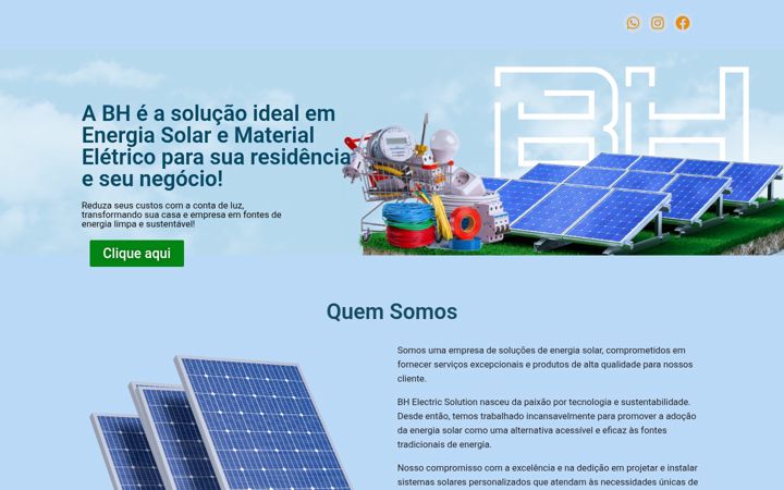Screenshot of bheletricsolution.com.br