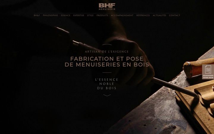 Screenshot of bhf-menuiserie.com