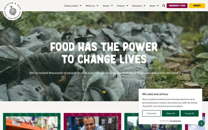 Screenshot di bhfood.org.uk