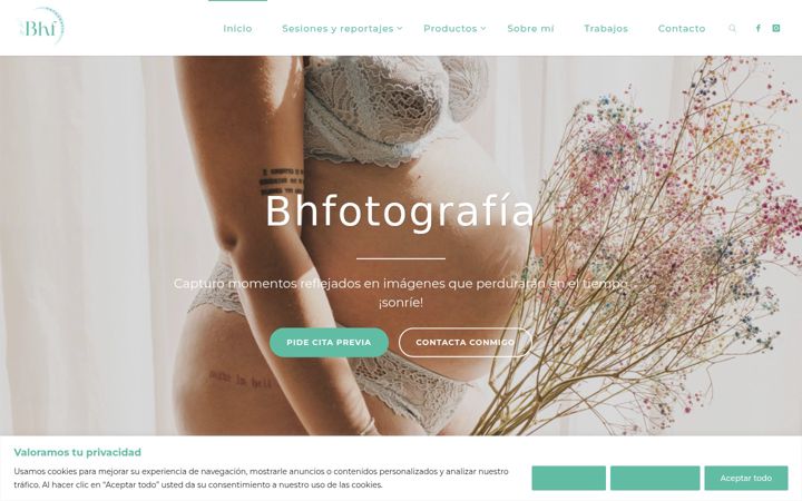 Skärmbild av bhfotografia.es