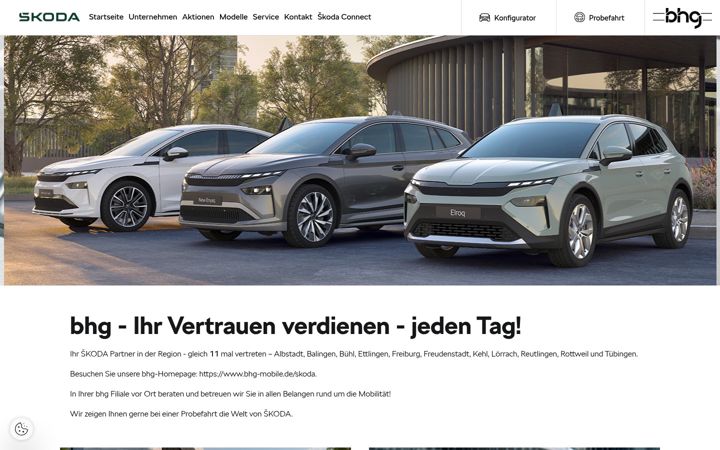 Screenshot of bhg-ettlingen.skoda-auto.de