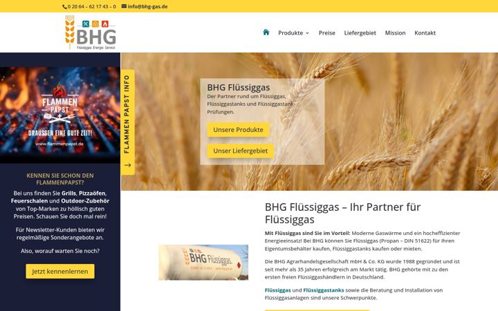 Screenshot of bhg-gas.de
