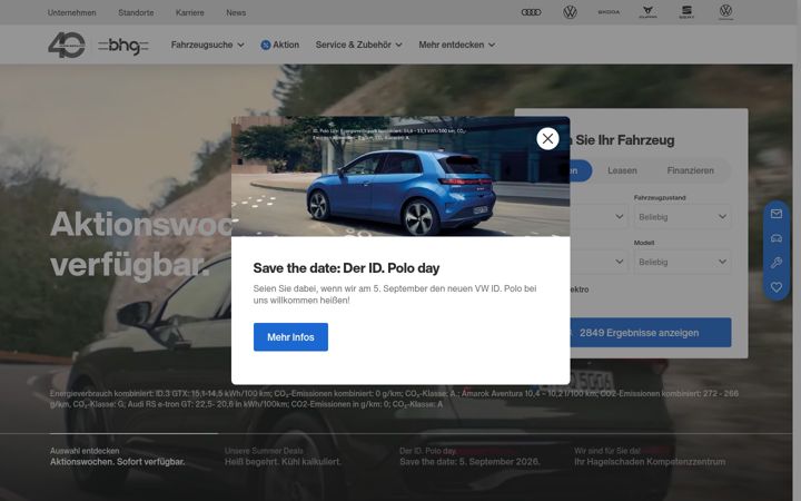 Screenshot of bhg-mobile.de