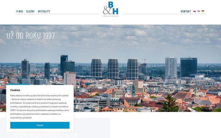Screenshot of bhic.sk