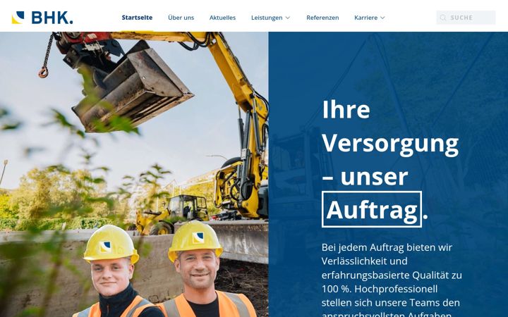 Screenshot of bhk-rohrbau.de