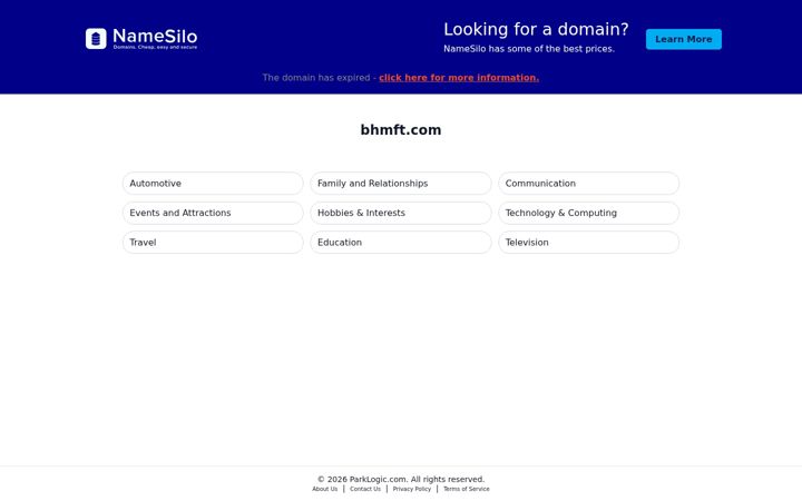 Screenshot of bhmft.com