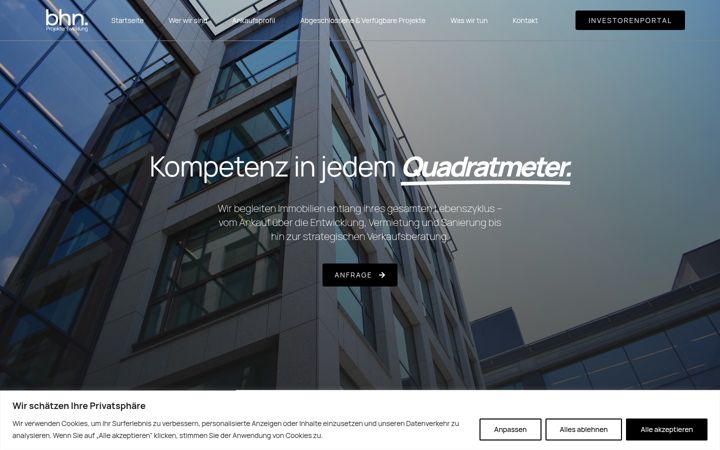Screenshot of bhn-immobilien.de