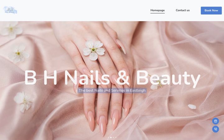 Screenshot of bhnailsandbeauty.co.uk