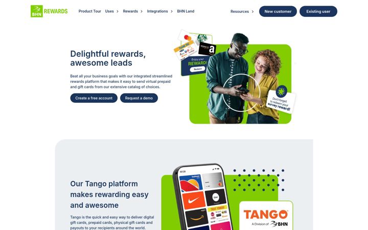Screenshot of bhnrewards.com