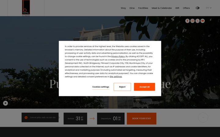 Screenshot of bhotelalabang.com