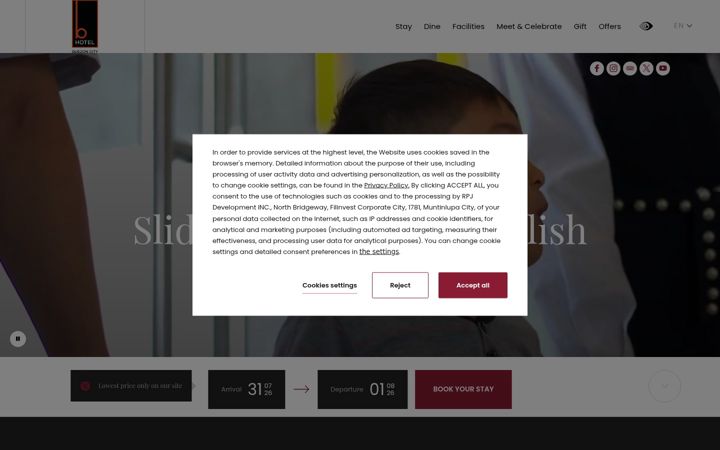 Screenshot of bhotelqc.com